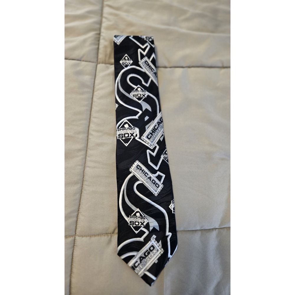 Vintage 1992 Chicago White Sox 100% Silk Tie RM Sport MLB Made USA Baseball Rare